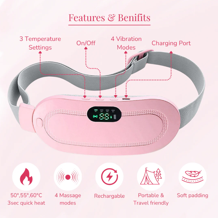ComfortPro™ Cordless Heating Pad for Cramps Period Pain Relief Belt